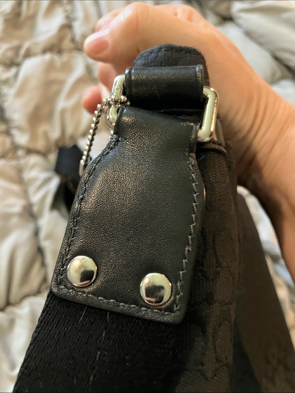Coach Black Signature Messenger Crossbody Bag - Picture 12 of 13